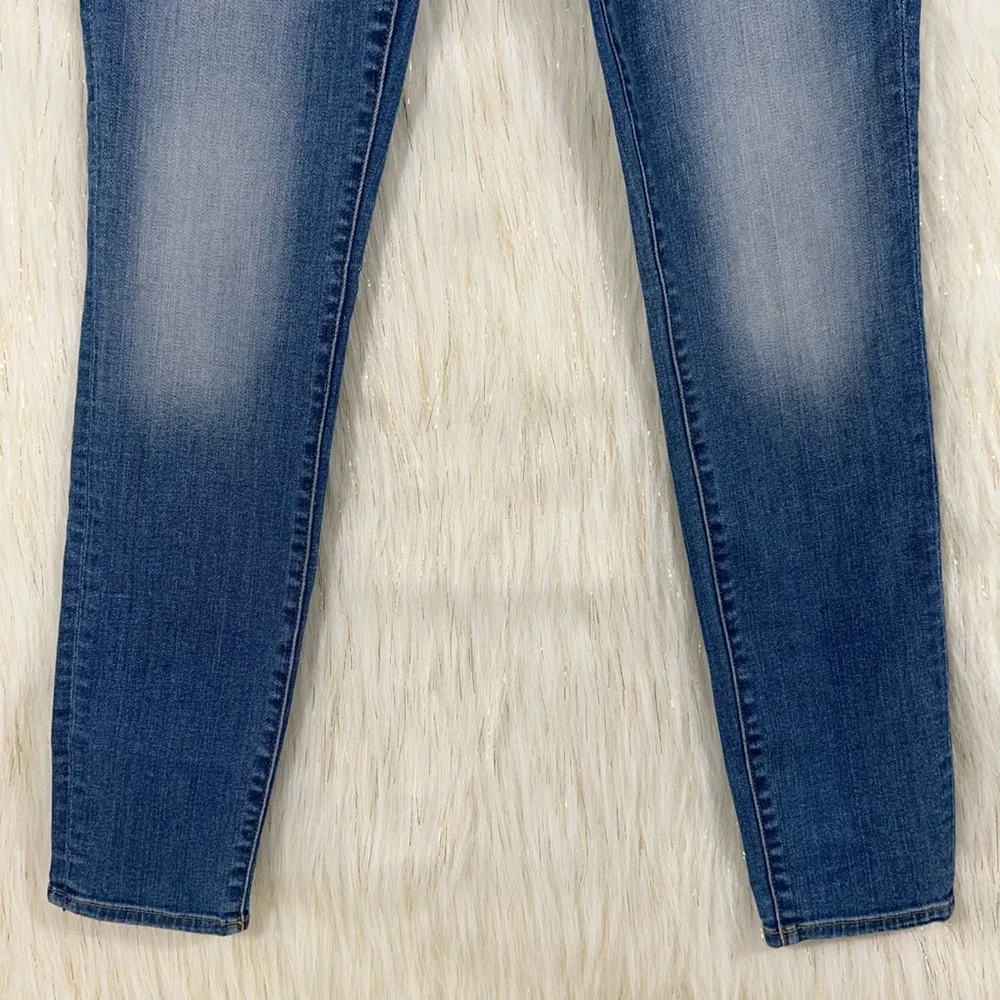 J.Crew Womens Slim Skinny Jeans Blue Stretch Medium Wash Pockets Low Rise 25 New